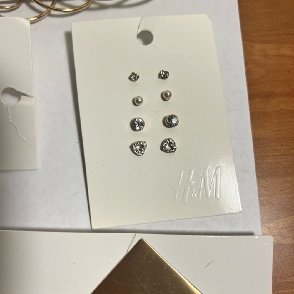 Bundle of assorted H&M stud and hoop earrings